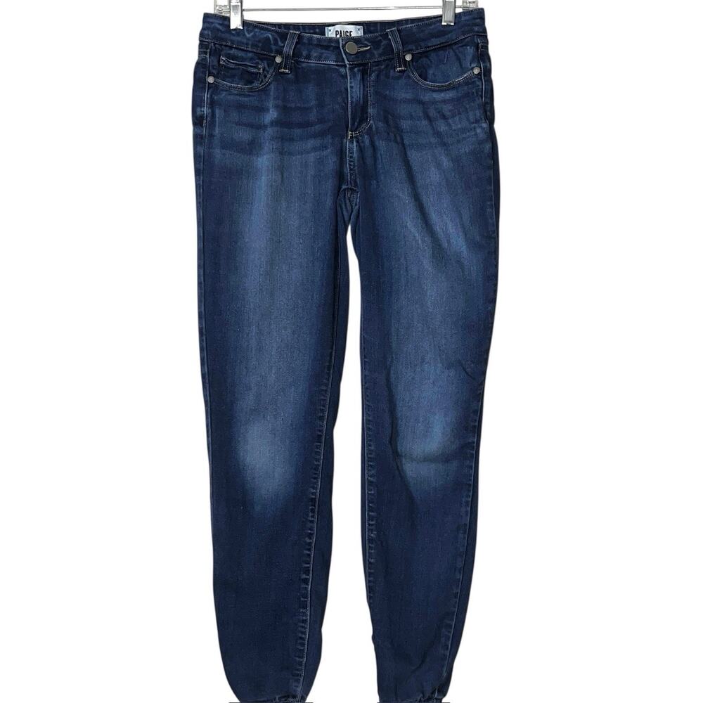 PAIGE BLUE STRETCH SKINNY VERDUGO ANKLE JEANS SIZE 28